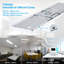 Panneau lumineux DEL plat Tessera, plafonnier commercial à intensité variable en saillie pour bureaux, blanc