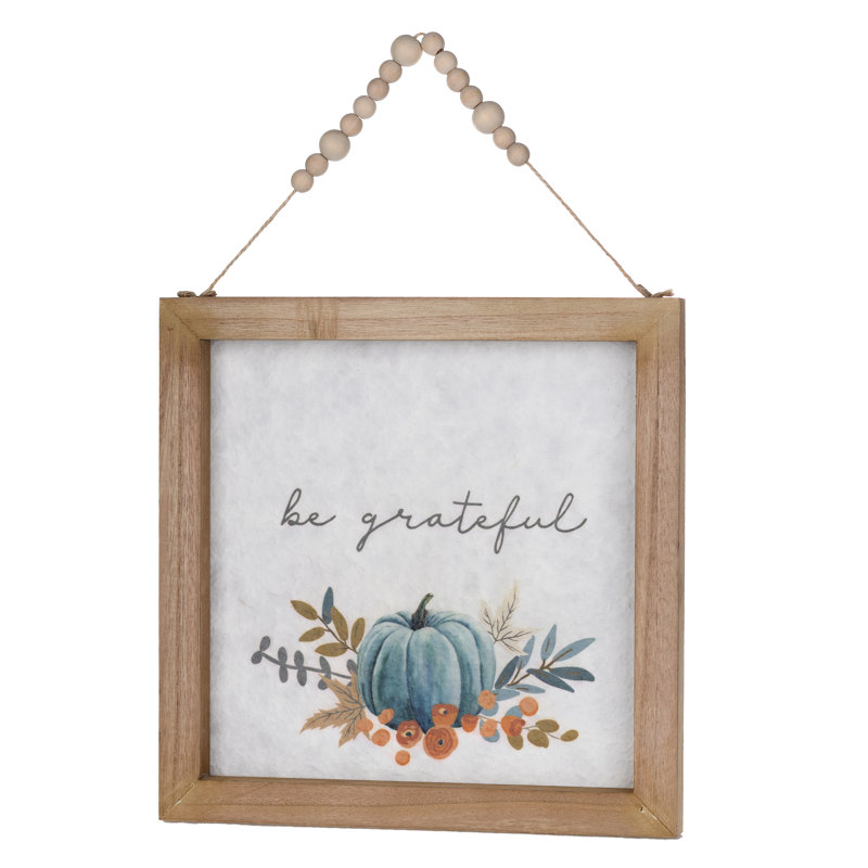 Grateful and Thankful Framed Sentiments with Bead Accents