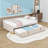 Upholstered Full Wood Daybed with Twin Pop-Up Trundle-649539163