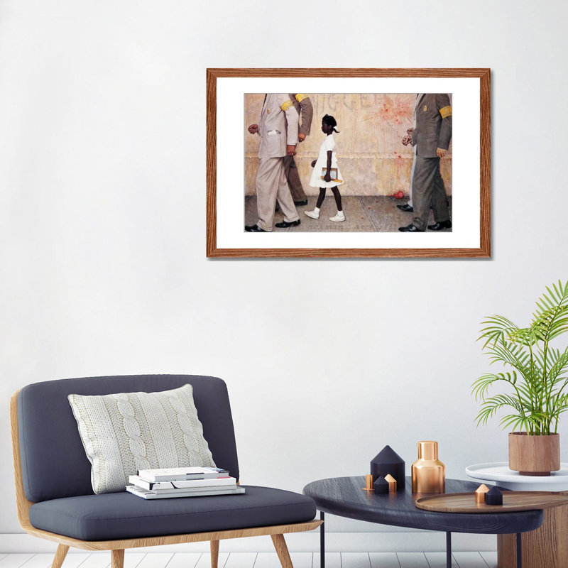 Le problème que nous vivons tous (Ruby Bridges) par Norman Rockwell - impression, Impression encadrée, H 24 po x l 32 po