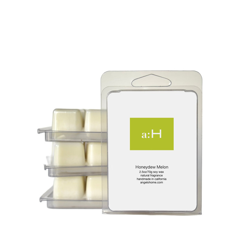 Handcrafted Honeydew Melon Scented Soy Wax Melts 4-Pack