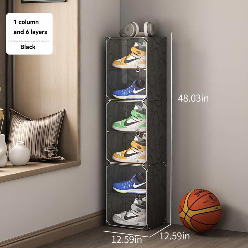 Range-chaussures pliable transparent, range-chaussures en plastique