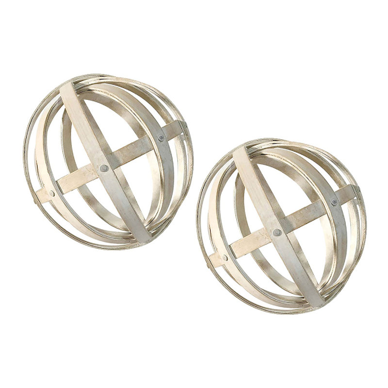 Boules décoratives - ensemble de 2 - crème