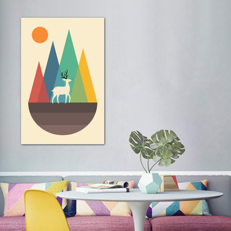 «Step of Autumn» par Andy Westface - impression d'art graphique, H 60 po x l 40po x P 1,5 po, Toile tendue, Pas de tapis