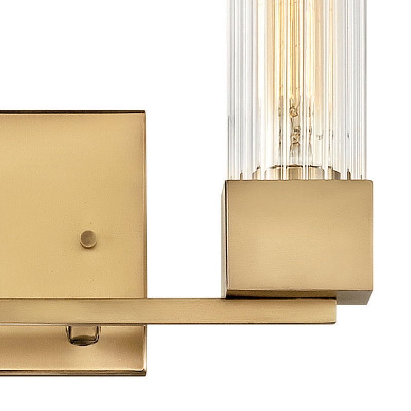 Xander 2-Light Dimmable Vanity Light, Heritage Brass