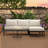 Outdoor L-Shaped Sofa With Iron Frame,Weather-Resistant Patio Sofa Set With Thick Cushions,Comfortable Seating For 3,Ideal For Patio, Balcony,And Garden-1749184589