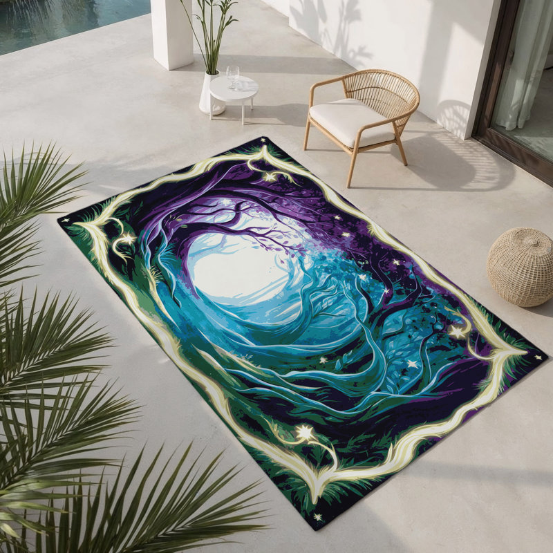 Tapis intérieur et extérieur Secret Glade, Rectangulaire 8 pi x 10 pi