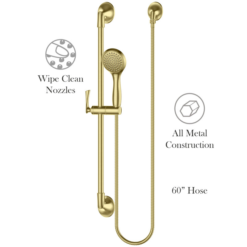 Rhen Volume Shower Faucet, Brushed Gold