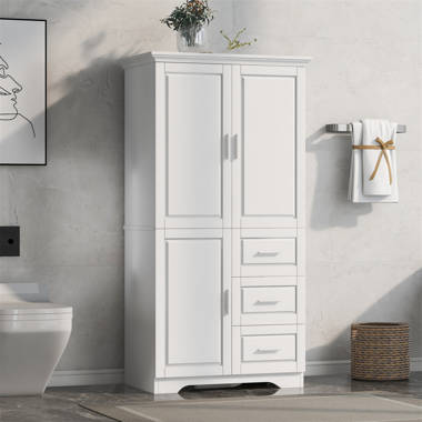 Wildon Home® Arkansas Tall Bathroom Cabinet, Freestanding Storage