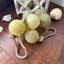 Guirlande de boules en verre vert olive dépoli, style côtier, avec boucles en corde naturelle, 99 cm de hauteur-136074553-136074556