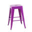 Tabouret à hauteur de comptoir 24 po, ensemble de 4 tabourets de bar en métal sans dossier, empilable, amovible et facile à assembler, pour économiser de l'espace pour un îlot de cuisine / bar / café / salle à manger (mauve)-773948222-773948215-773948194