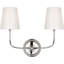 Vendome Double Sconce with White Glass-1592758130