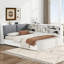 Cadre de lit moderne pour chambre à coucher, chambre d'amis, lit plateforme avec tête de lit, tablettes et 2 tiroirs-2094147921