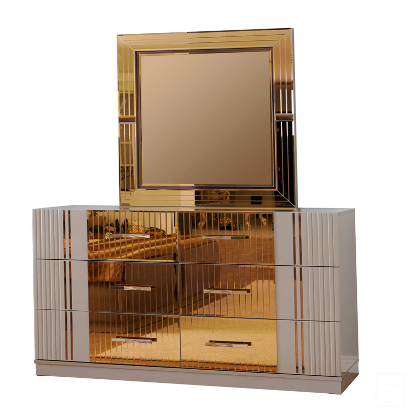 Commode 6 tiroirs en bois