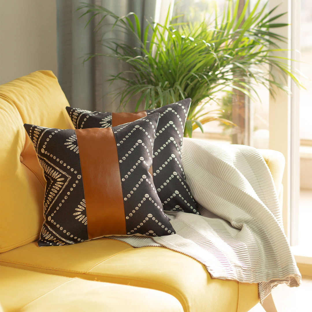 Liggett Decorative Geometric 17" Throw Pillow Cover (Set of 2) Apolena