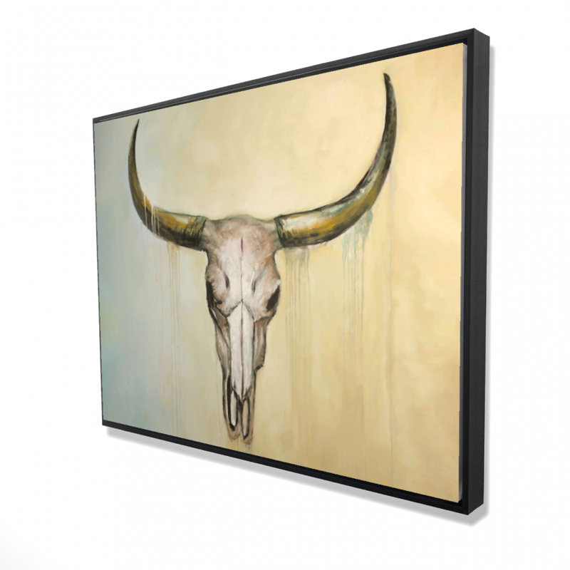 Cow Skull Print On Canvas