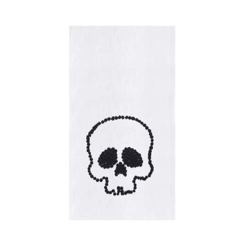 Tête de mort de conception de crâne Halloween automne récolte d'automne effrayant effrayant séchage serviette de cuisine mignonne décoration de fête