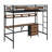 Loft Bed With Desk, Built-In Charging Station, Storage Drawers, Shelves & Safety Guardrail