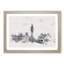 The Houses Of Parliament London Watercolour - Single Picture Frame Print on MDF-56740336-56740330