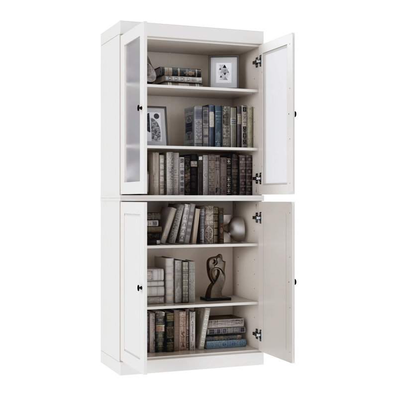 Bibliothèque à 6 tablettes Vananh, Blanc