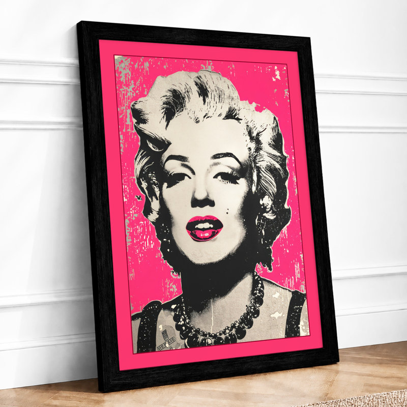 Marilyn Monroe Pop Pop Art - Framed Print, A2 - 59.4 x 42.0 cm, Black
