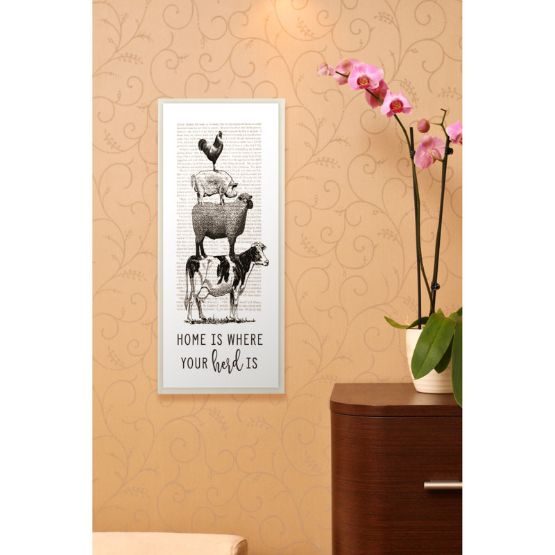 Home is Where Your Herd is Book Animals - impression d'art graphique
