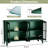 53.2" W Metal Sideboard Buffet Cabinet With Glass Door, Adjustable Shelves, COB LED Light-1519377503