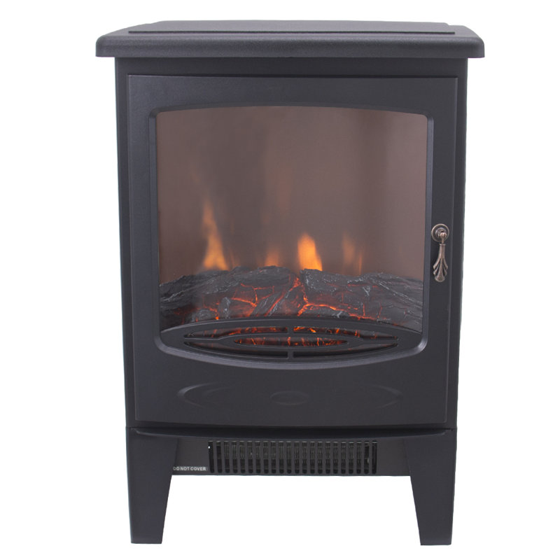 Hovey Marlow Home Co. 39cm W Black Electric Stove with 6000 BTU