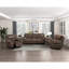 Causeuse de salon en peluche de conception moderne moelleuse en microfibre brune