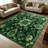 1PC Vintage Persian Emerald Green Floral Medallion area rugs for Living Room, Soft and Comfortable, Suitable for all seasons, easy-to-maintain, machine washable Indoor floor mat, Under Table Farmhouse suitable for dining table, bedroom, entryway,-1432441862