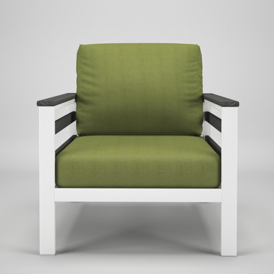 Townsend Metal Outdoor Lounge Club Chair With Sunbrella Cushion