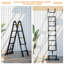10 - Step Aluminum Folding Extension Ladder