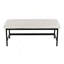 Banc en métal noir et similicuir-359438424
