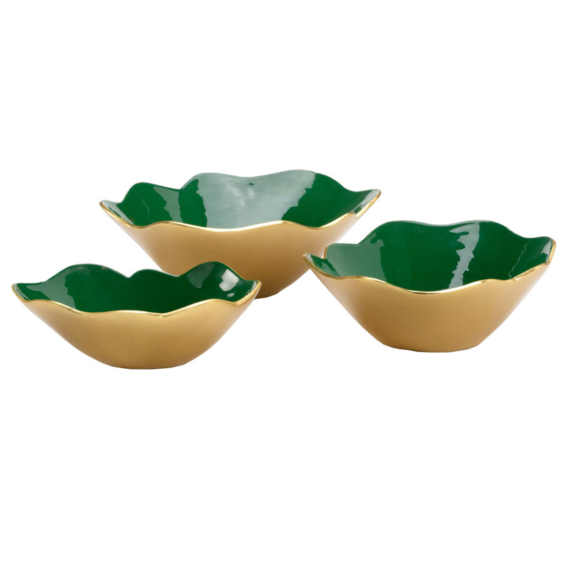 Metal Decorative Bowl, Green