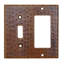 Copper Combination Switchplate, 1 Hole Single Toggle Switch and Ground Fault/Rocker GFI Cover