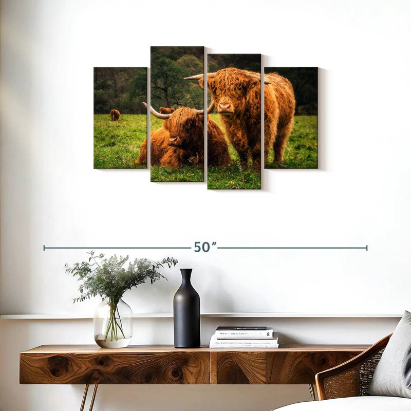 Brampt Highland Cow Friends, 22" H x 36" W