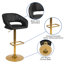 Contemporary Vinyl Adjustable Height Barstool with Rounded Mid-Back-538147953-538147956
