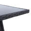 Newson Rectangular Metal Outdoor Dining Table With Umbrella Hole , 80cm cm W 80cm cm D-270328075