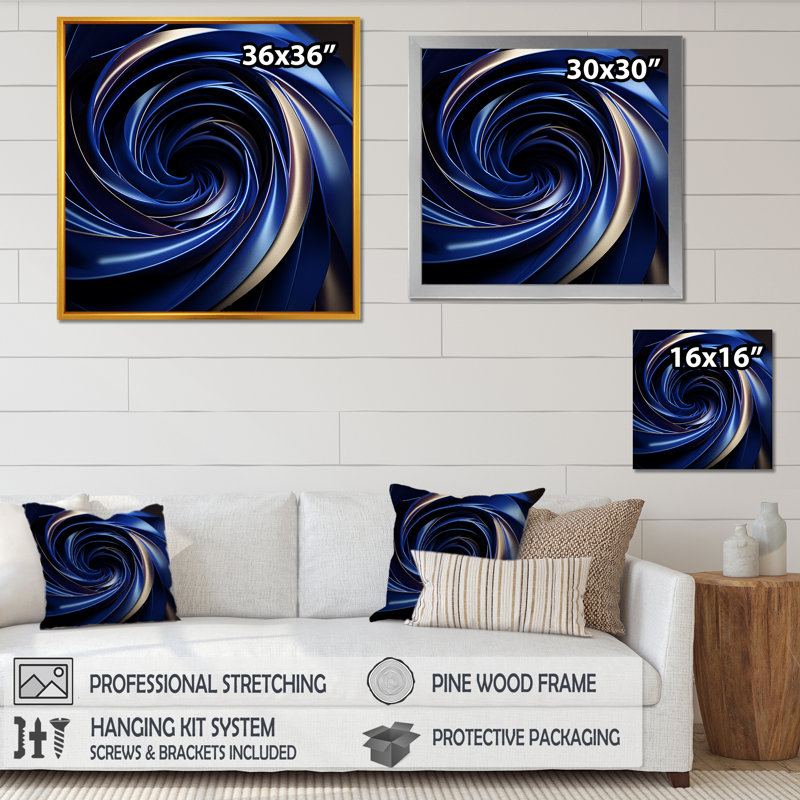 «White Intricate Inversion Hole II - Abstract Spirals», art mural, salon_106102, H 24 po x l 24 po x P 1 po