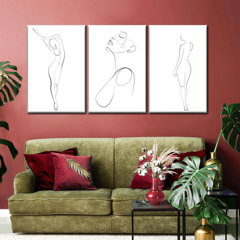 «Woman's Poise I», reproduction sur toile, H 30 po x l 62 po x P 1,25 po