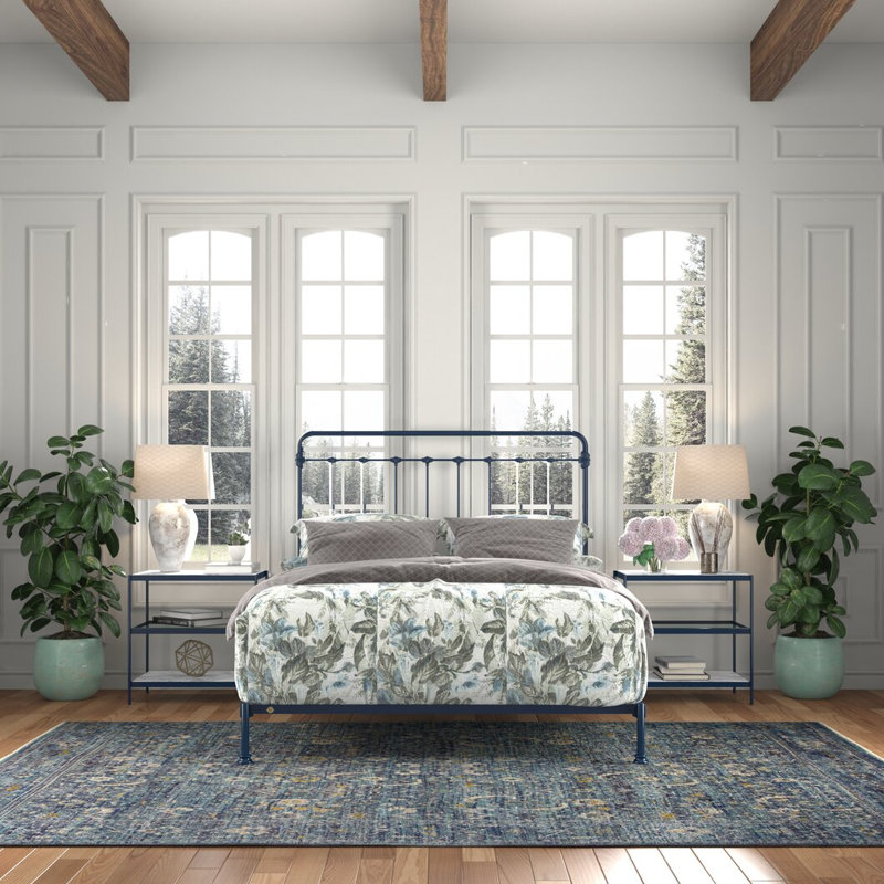 Lit en fer Picket Fence, King, Marine