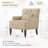 Arnice 29" W Button Tufted Upholstered Club Chair with Nailhead Trim-1021575225