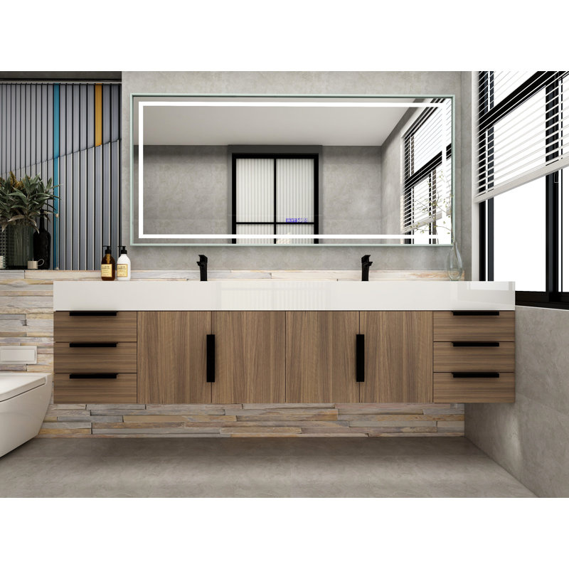 Ensemble de meuble-lavabo simple 84 po 84 po, Bois