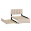 Lit plateforme tapissier avec lit gigogne escamotable-128985082