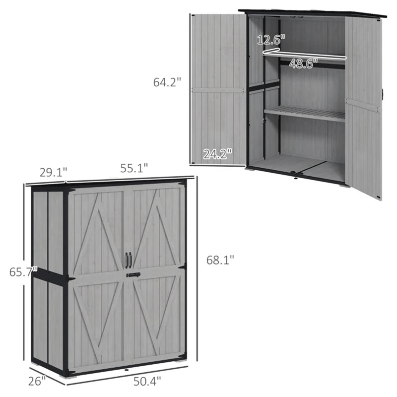 Abri extérieur stable, Black+ Grey