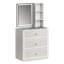 Meuble-lavabo modulaire moderne en bois blanc Flexmod avec miroir à DEL et commode 3 tiroirs H 58,2 po Flexmod