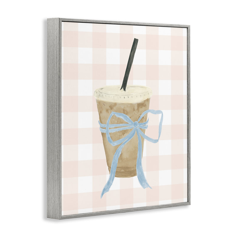Giclée encadrée de café glacé, design par Lucille Price, H 20 po x l 16 po, Estampe numérique Farmhouse
