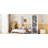 Full-size wall-mounted Murphy bed with shelf, white-1844533824-1844533838