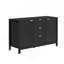 Console de style buffet avec design Wave - 3 tablettes réglables, 3 tiroirs et portes à fermeture en douceur, rangement avec poignées en métal, convient pour le bureau, le couloir et le salon, 3 couleurs
