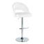 Tabouret de bar réglable avec pivot en métal chromé et similicuir avec repose-pieds rond en T - ensemble de 2-1197912391-1197912411
